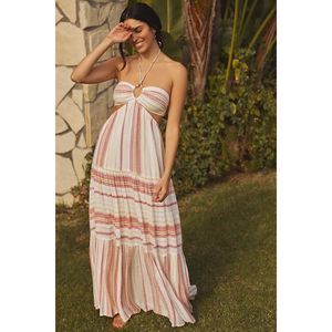 Anthropologie LSPACE Jenevive Cutout Halter Dress